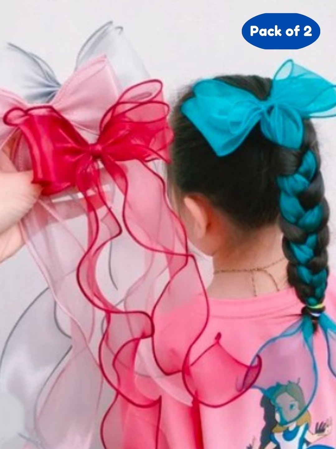 

BAESD Girls Set of 2 Hair Accessory Set, Red