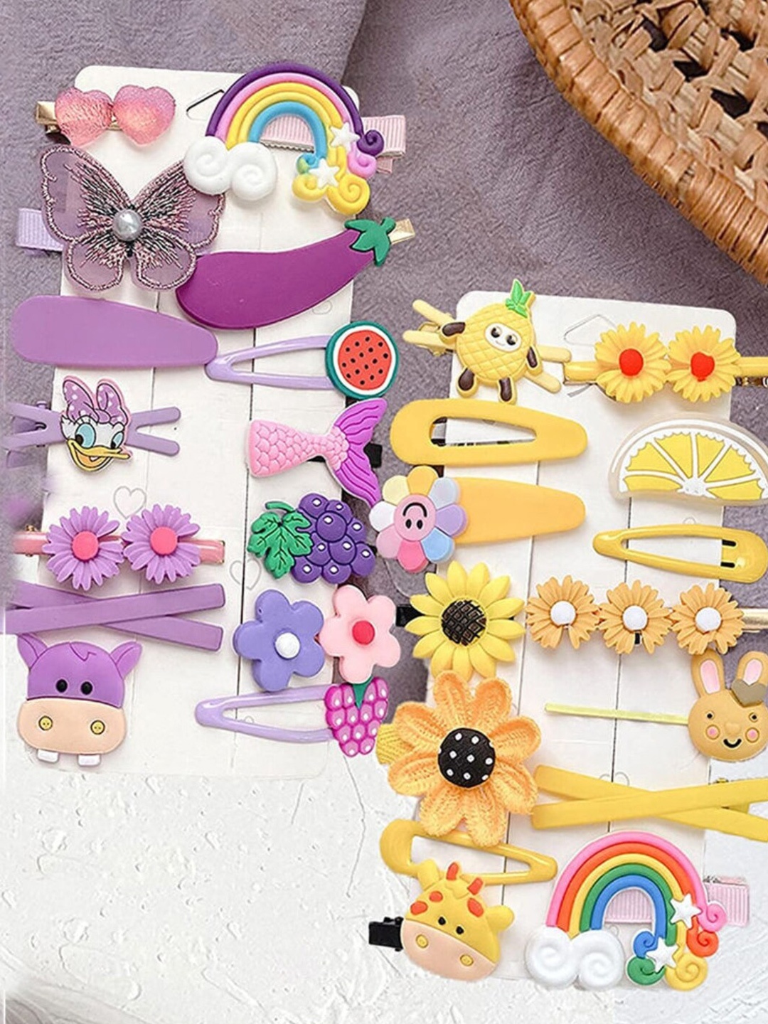 

BAESD Kids Set Of 2 Tic Tac Hair Clips, Yellow