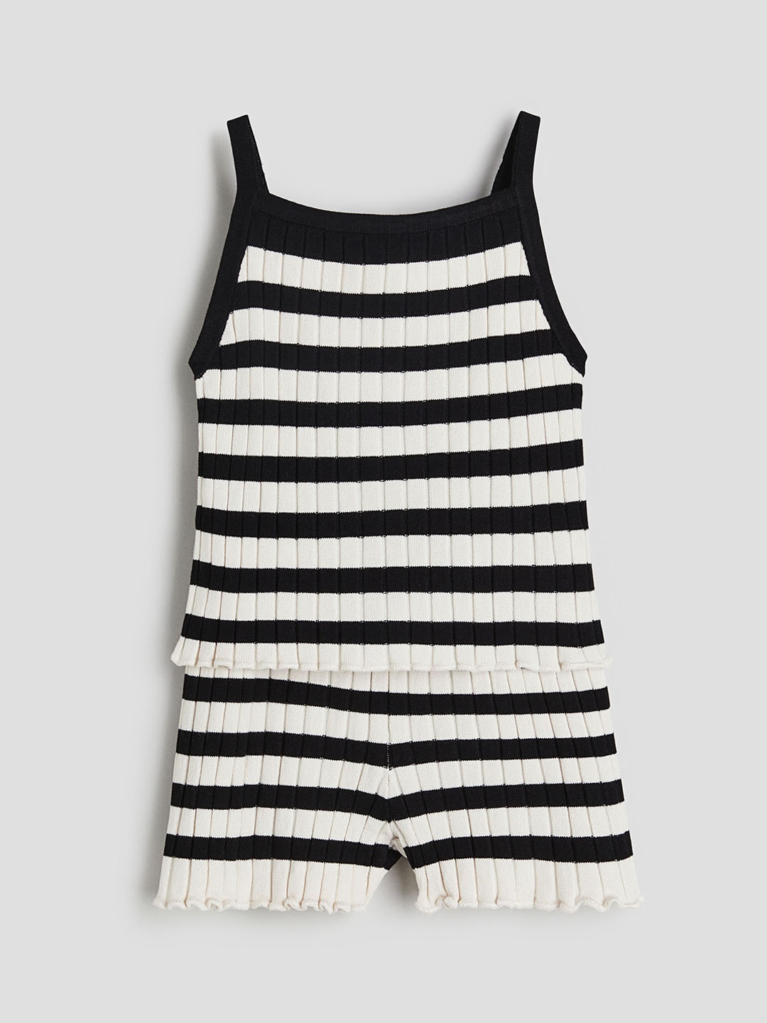 

H&M Girls 2-Piece Rib-Knit Set, Black