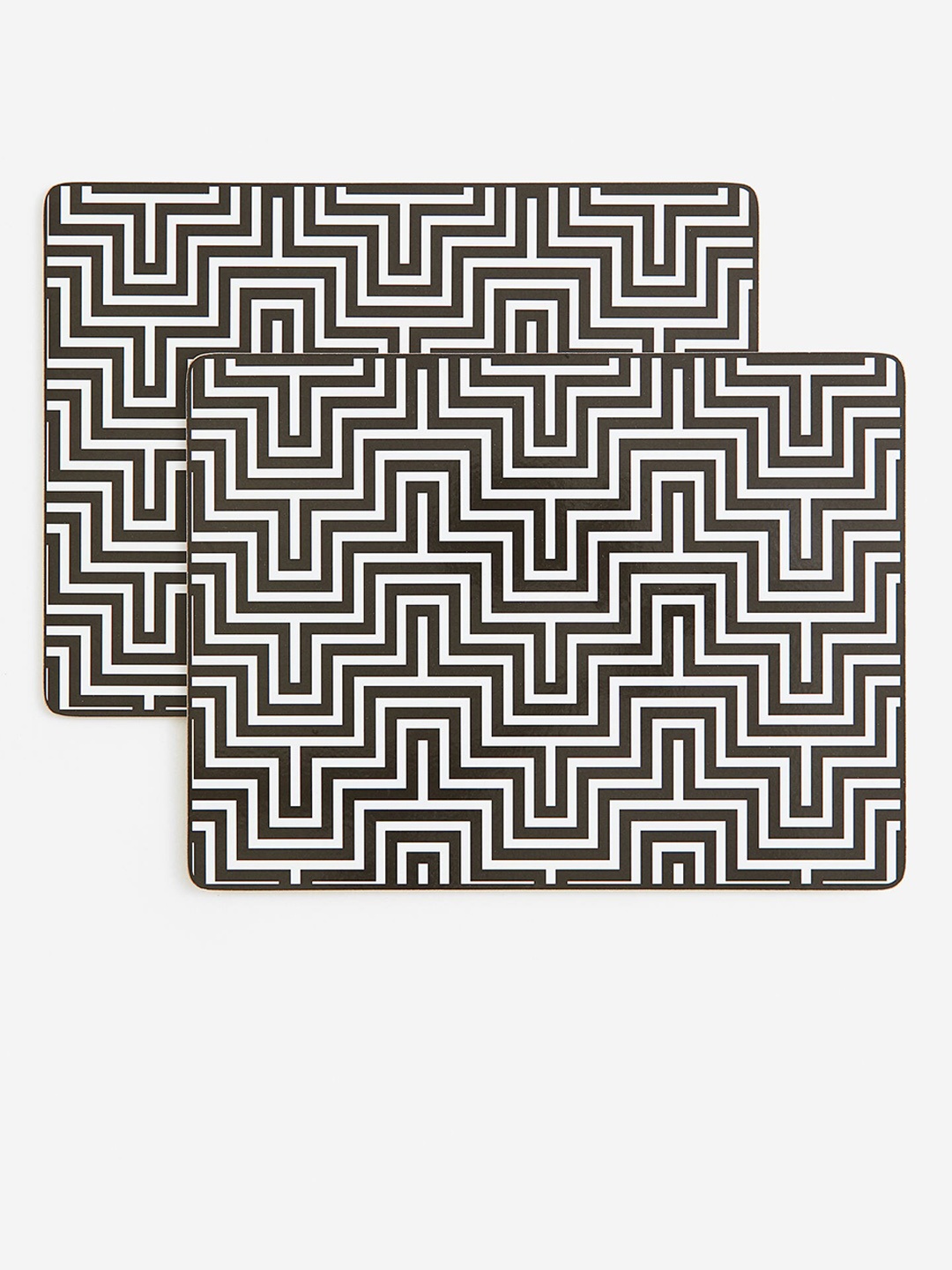 

H&M Black 2-Pack Graphic-Print Place Mats