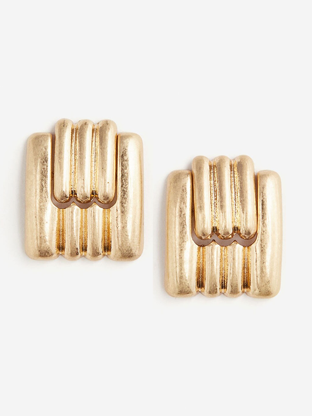 

H&M Fluted Earrings, Gold