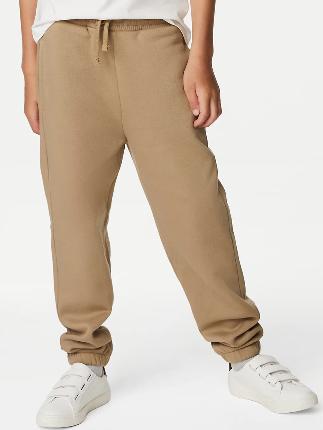 

Marks & Spencer Boys Mid-Rise Joggers, Brown