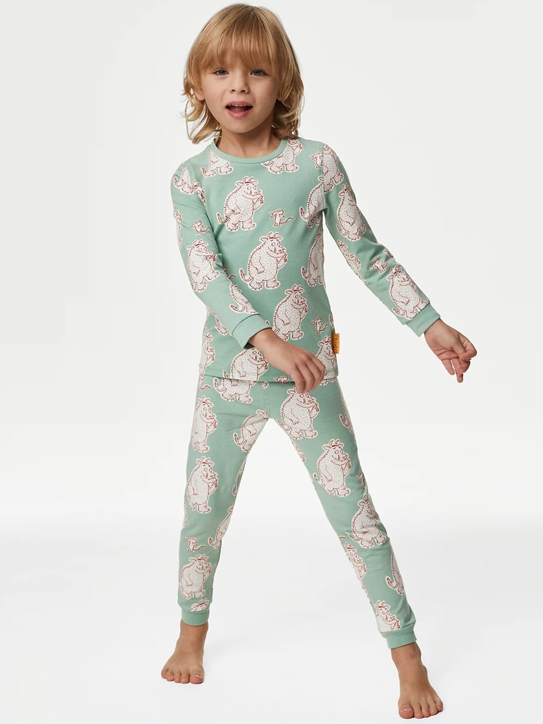 

Marks & Spencer Boys Conversational Printed Night Suit, Green