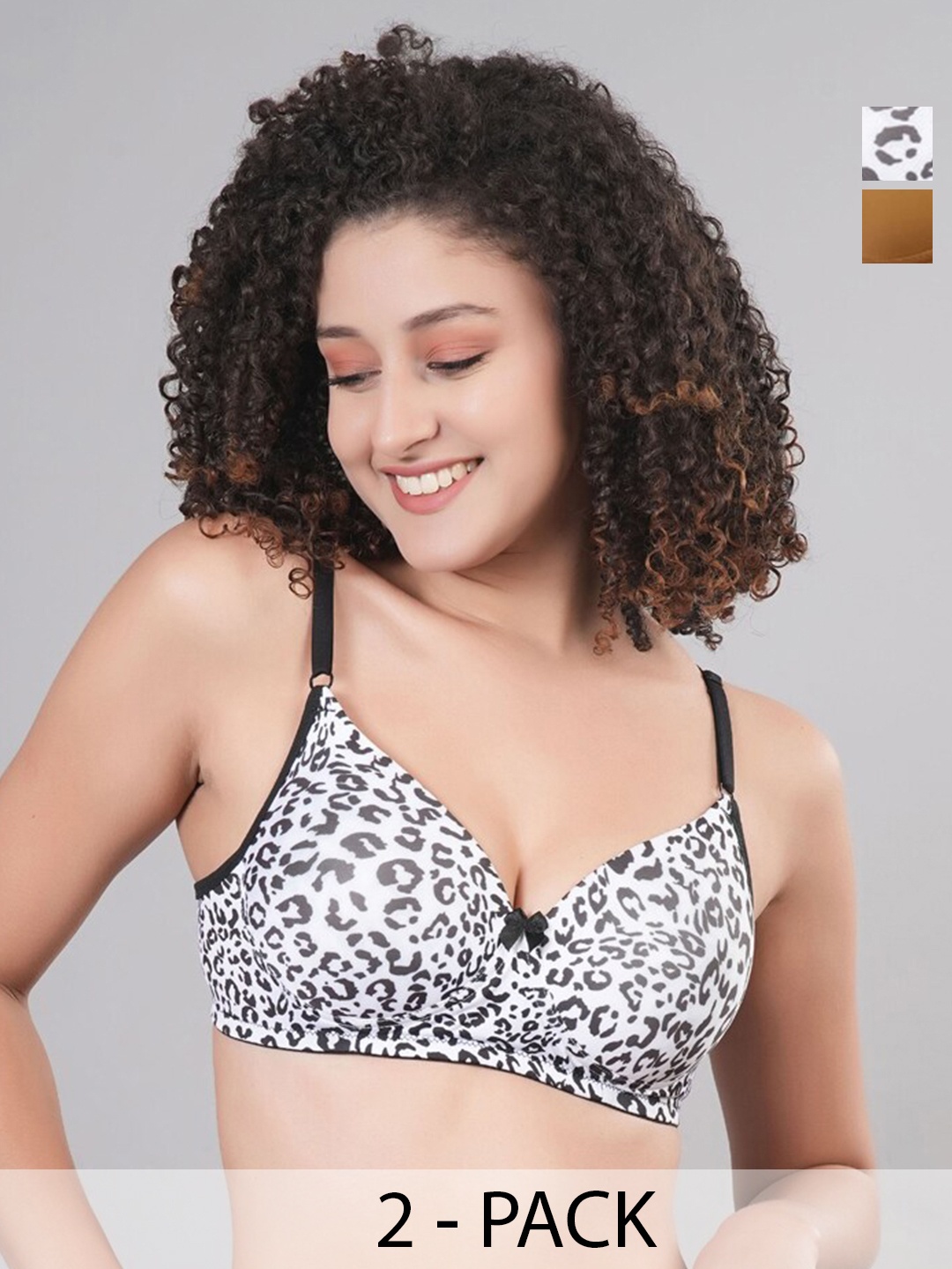 

Broiden Pack Of 2 Full Coverage Lightly Padded Bra All Day Comfort, White