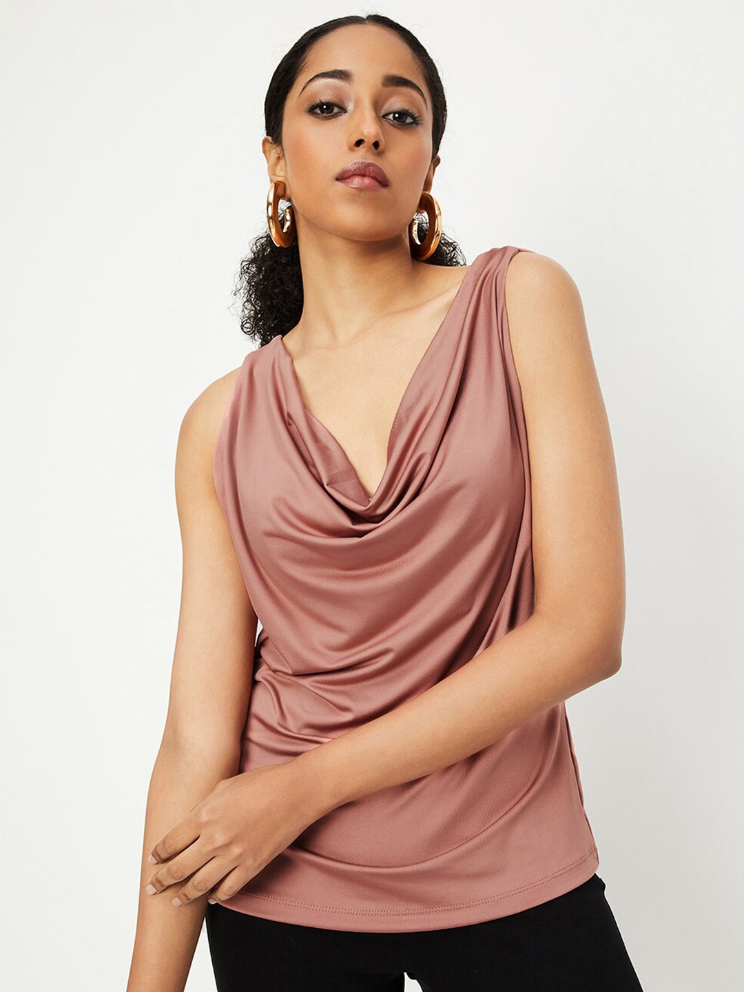 

max Cowl Neck Top, Pink