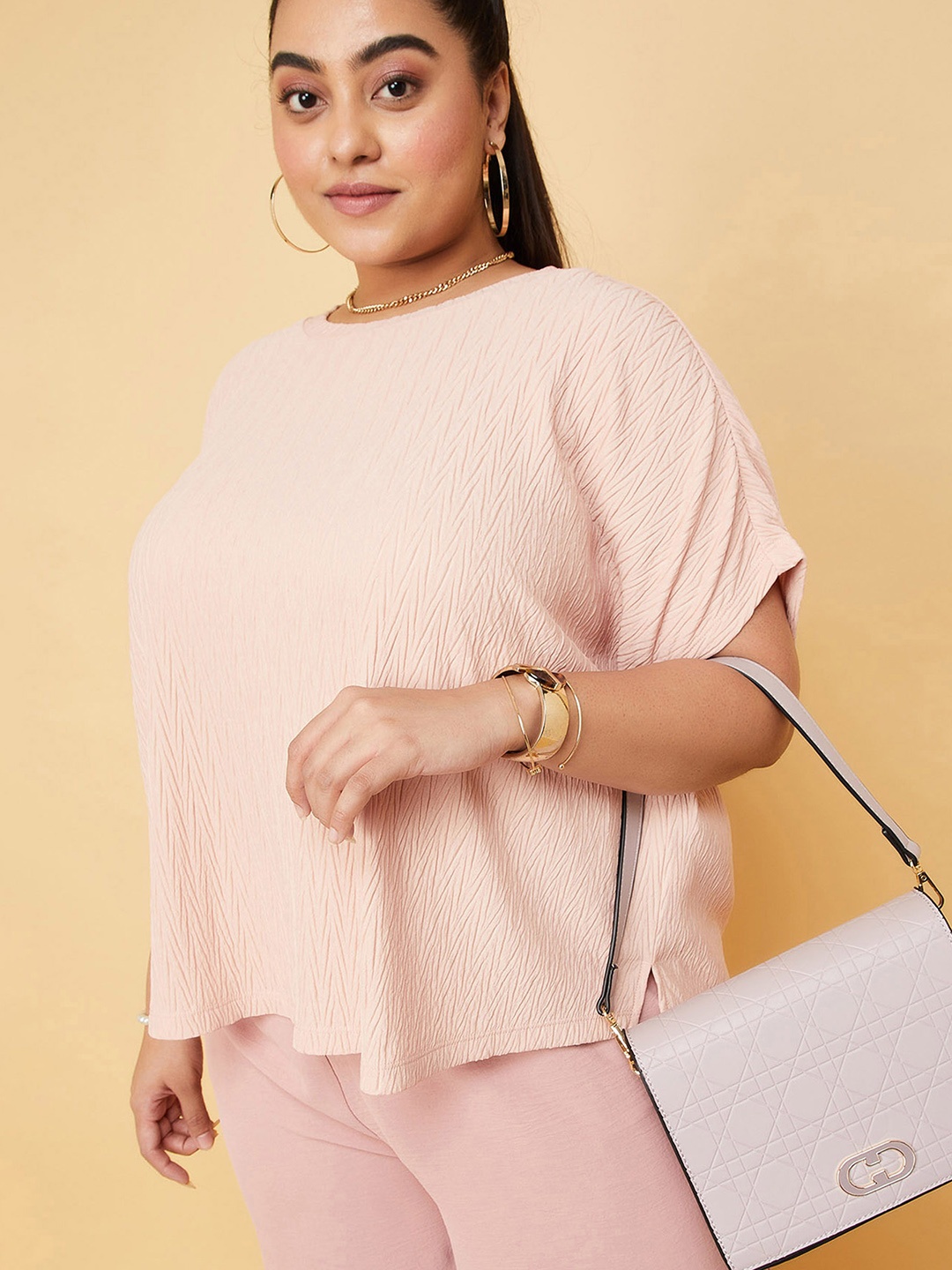 

max Extended Sleeves Top, Pink