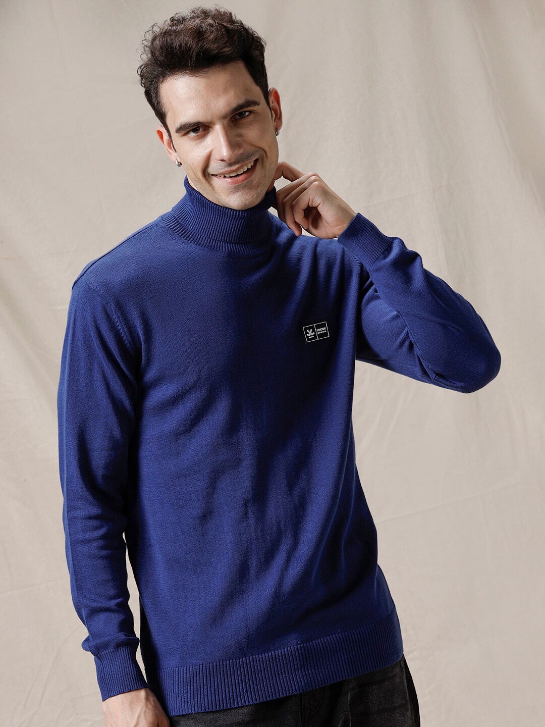 

WROGN Turtle Neck Pullover Sweater, Blue