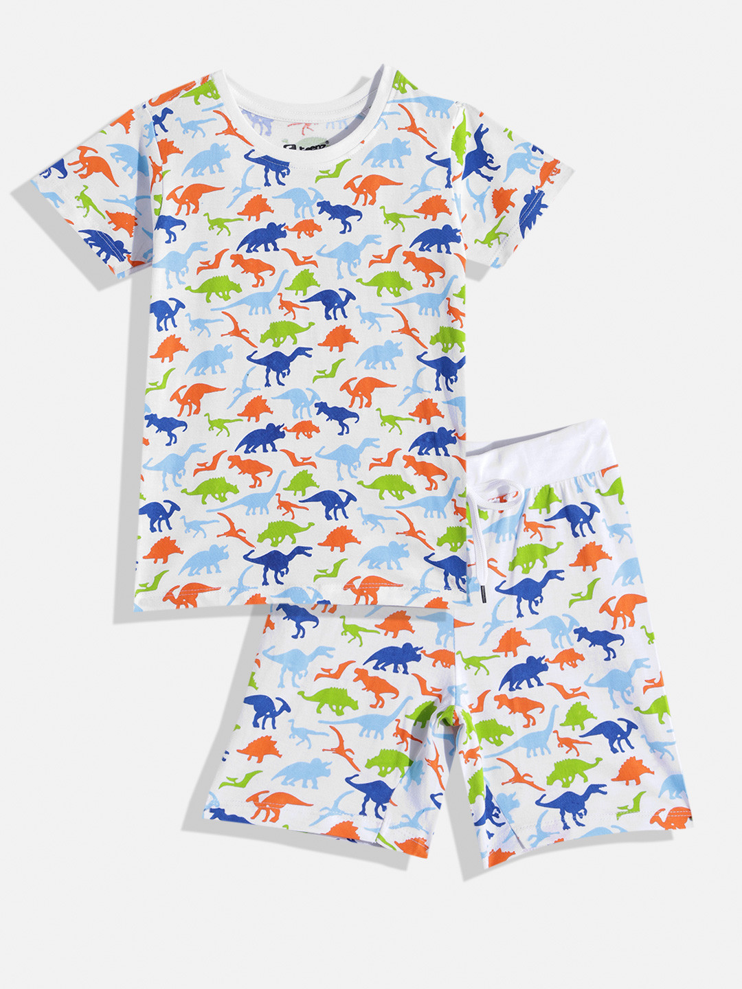 

Eteenz Boys Premium Cotton Conversational Print T-shirt with Shorts, White