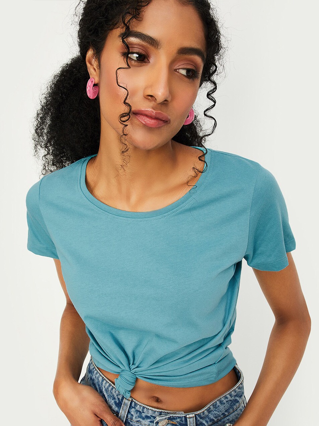 

max Round Neck Short Sleeves T-shirt, Green