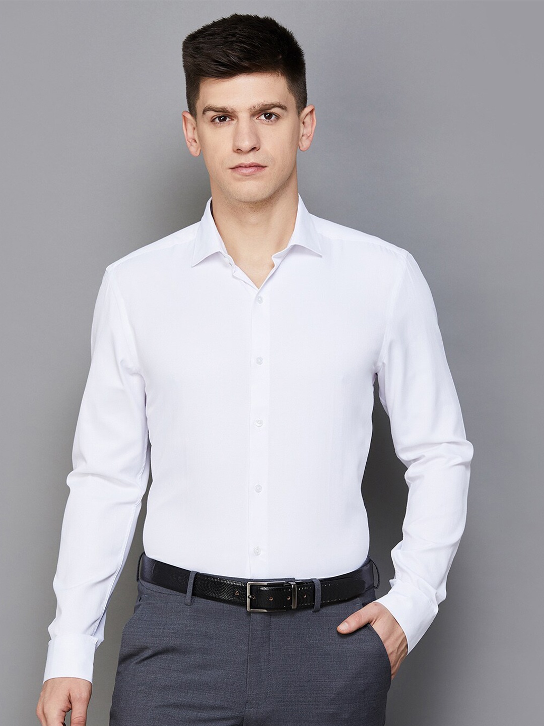 

CODE by Lifestyle Slim Fit Cotton Casual Shirt, White