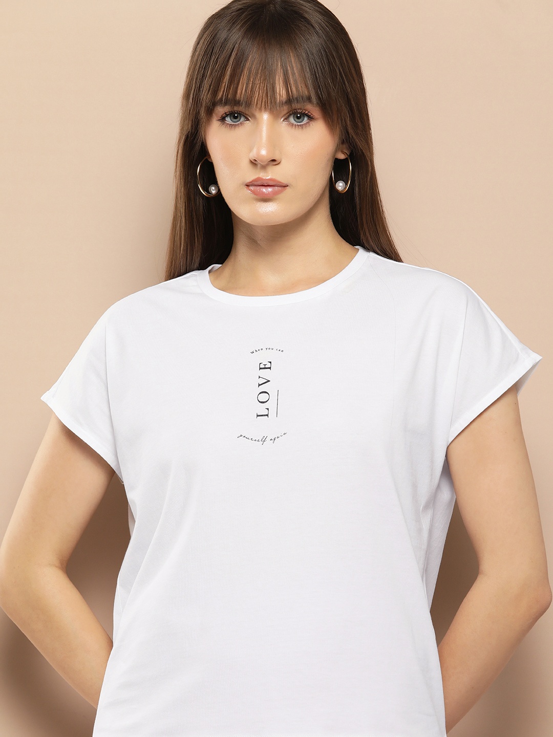 

Chemistry Typography Printed Extended Sleeves Pure Cotton T-shirt, White