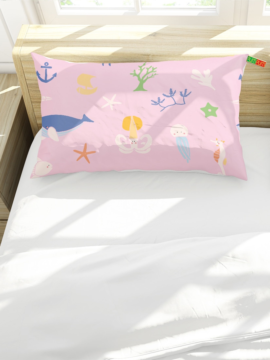 

Pum Pum Infants Pink Printed Cotton Pillow