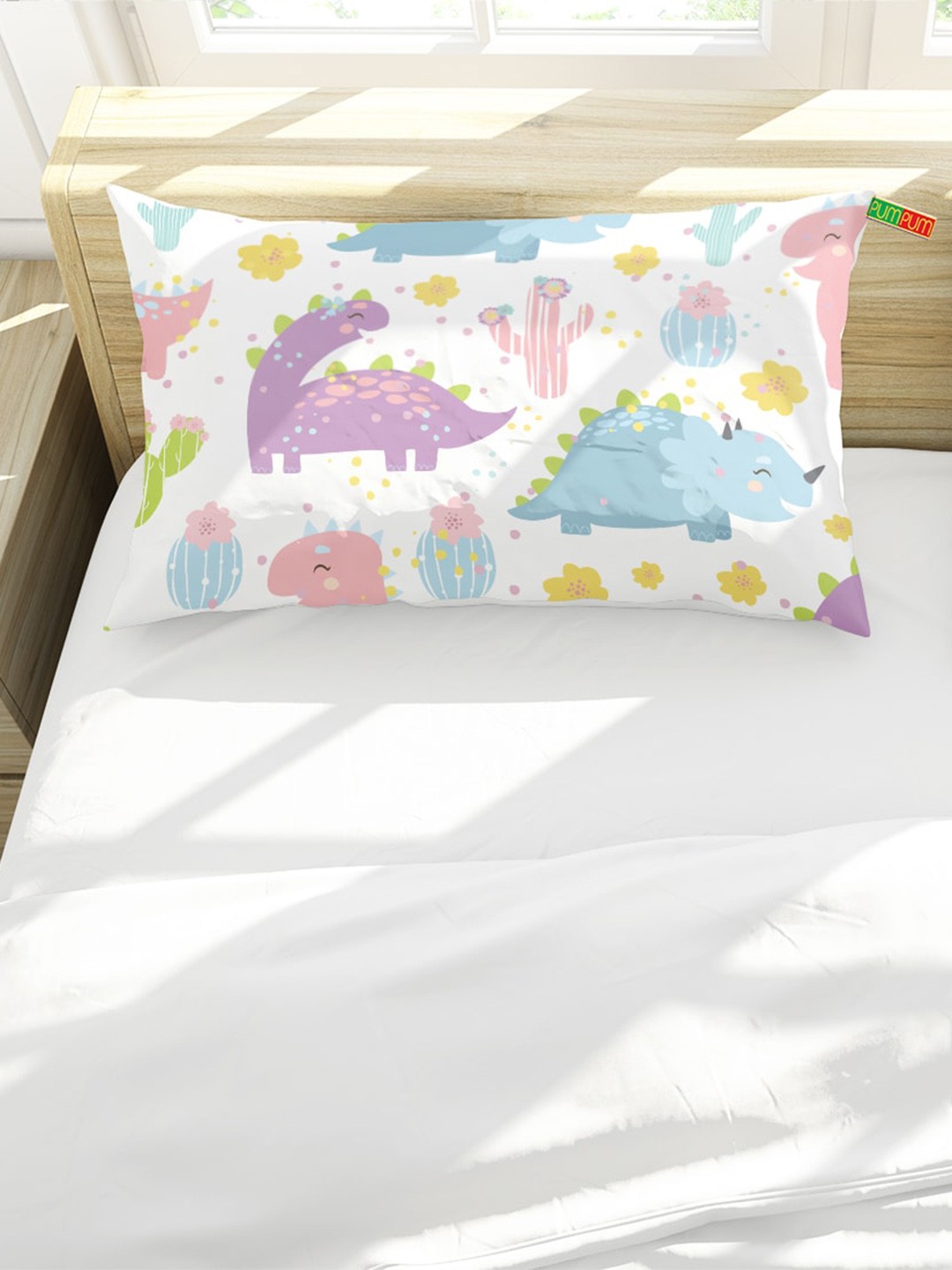 

Pum Pum White 2 Pieces Printed Baby Pillows