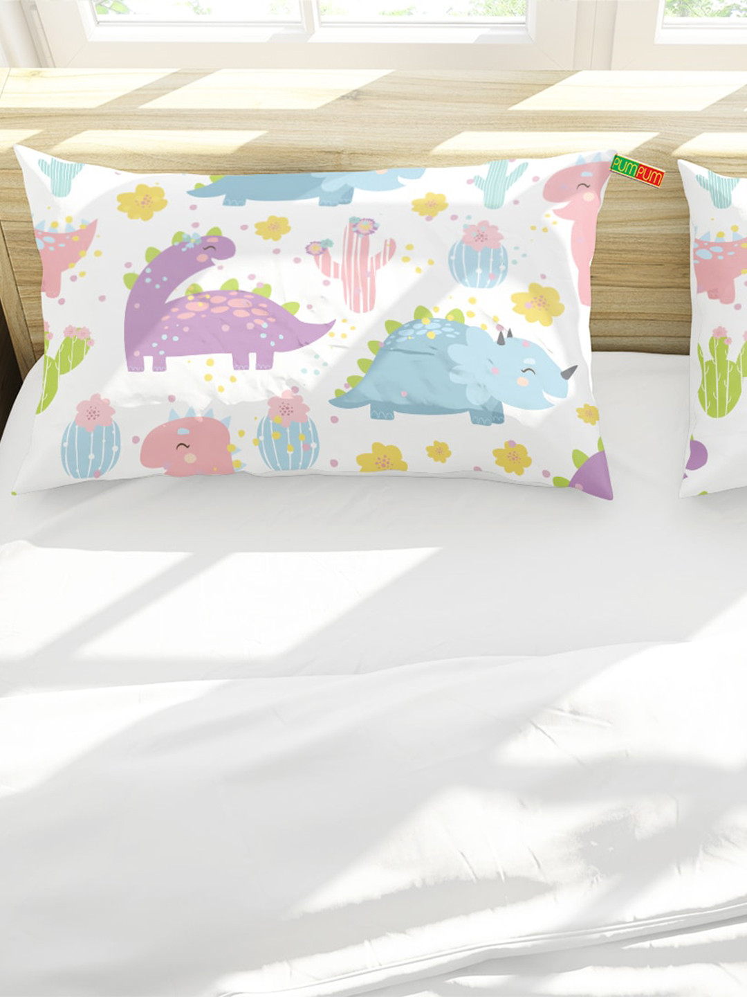 

Pum Pum Kids White Printed Sleep Pillow