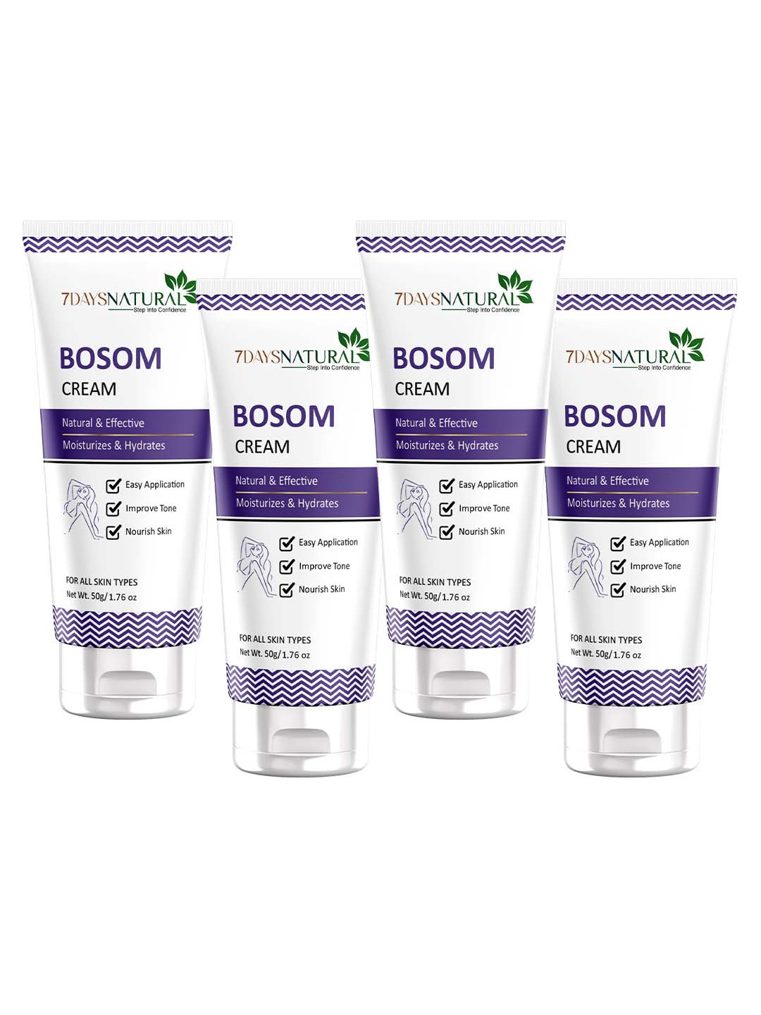 

7 DAYS 4-Pcs Bosom Cream - 50g Each, White
