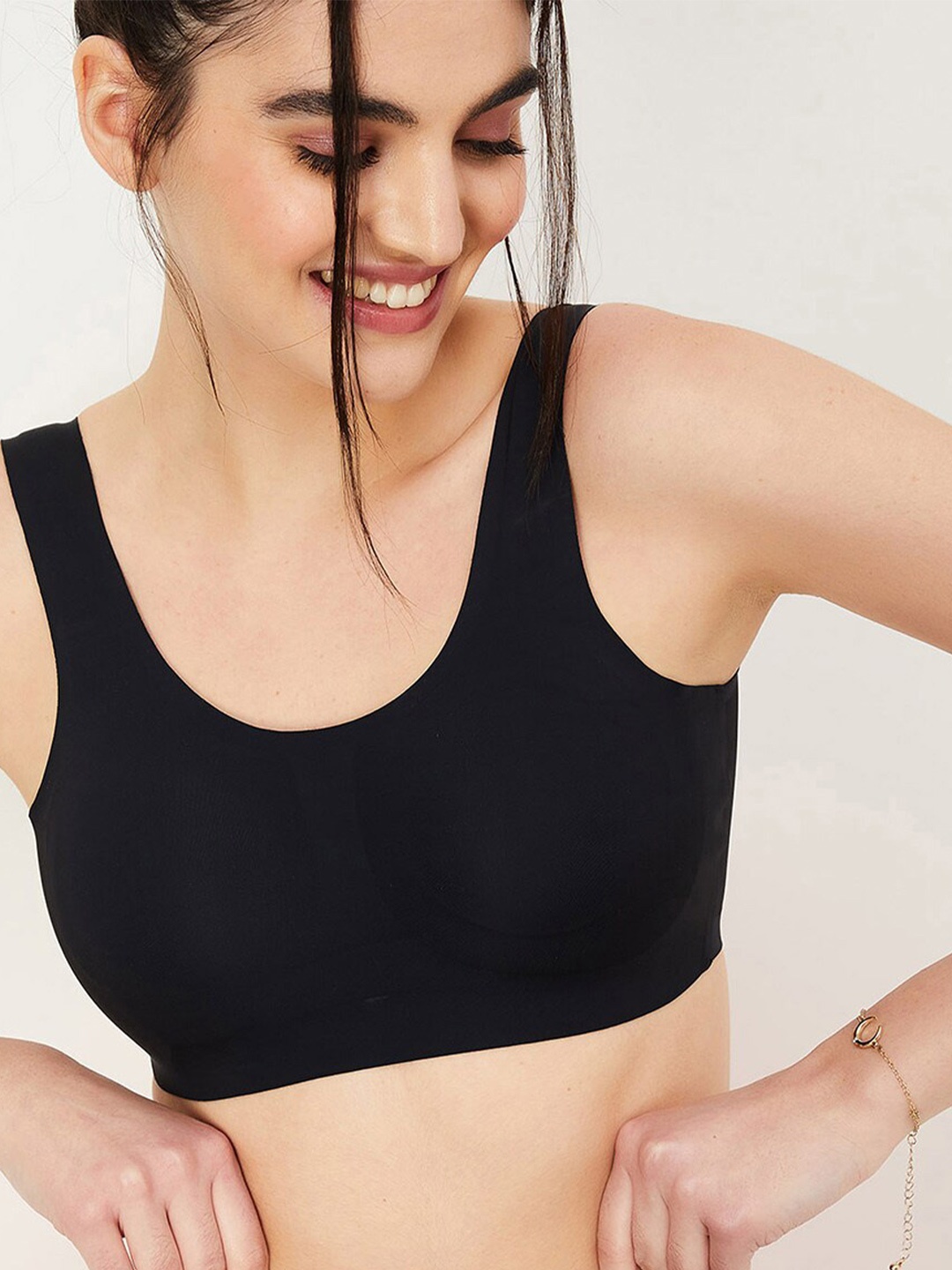 

max Medium Coverage Lightly Padded Everyday Bra With All Day Comfort, Black