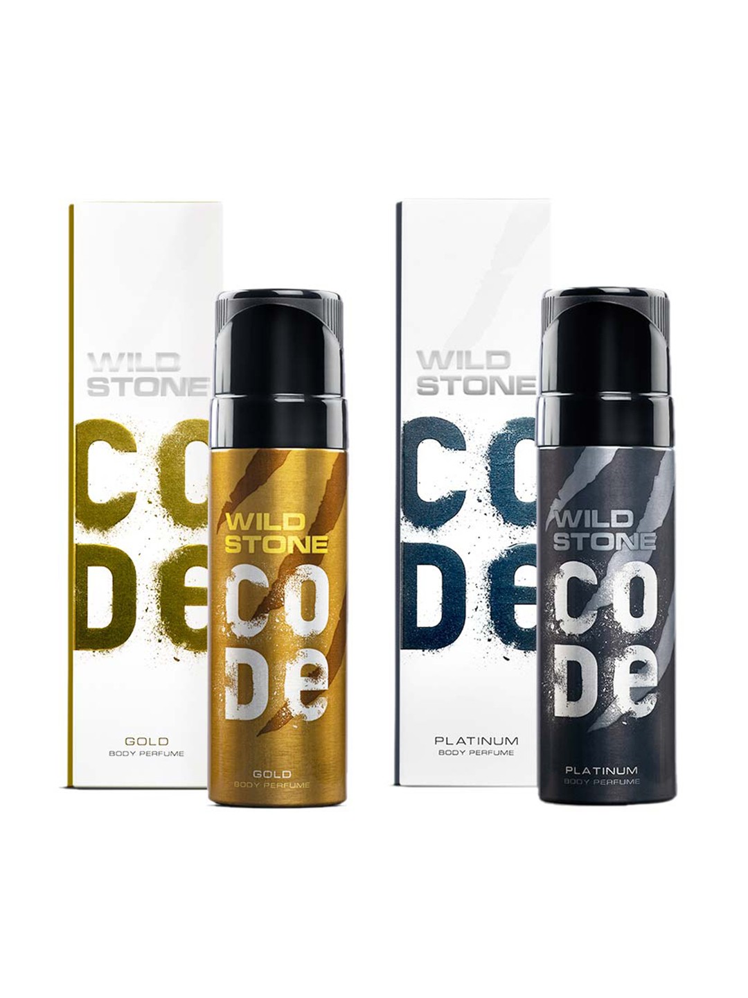 

Wild stone Men Set of Code Platinum & Gold Long Lasting Body Deodorant - 150 ml each