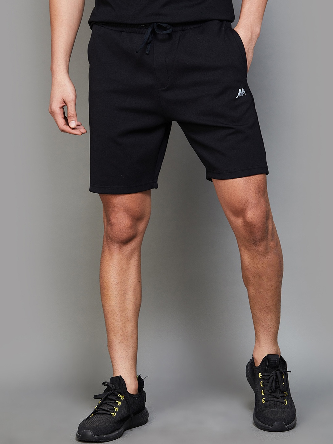 

Kappa Men Mid-Rise Sports Shorts, Black