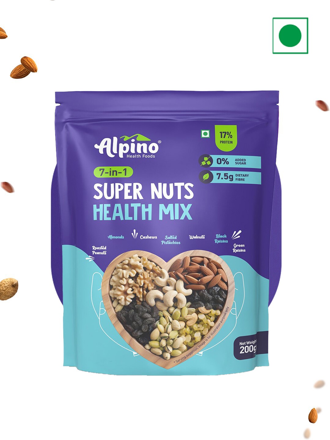 

Alpino 7-in-1 Super Nuts Health Trial Mix 200gMS, Blue