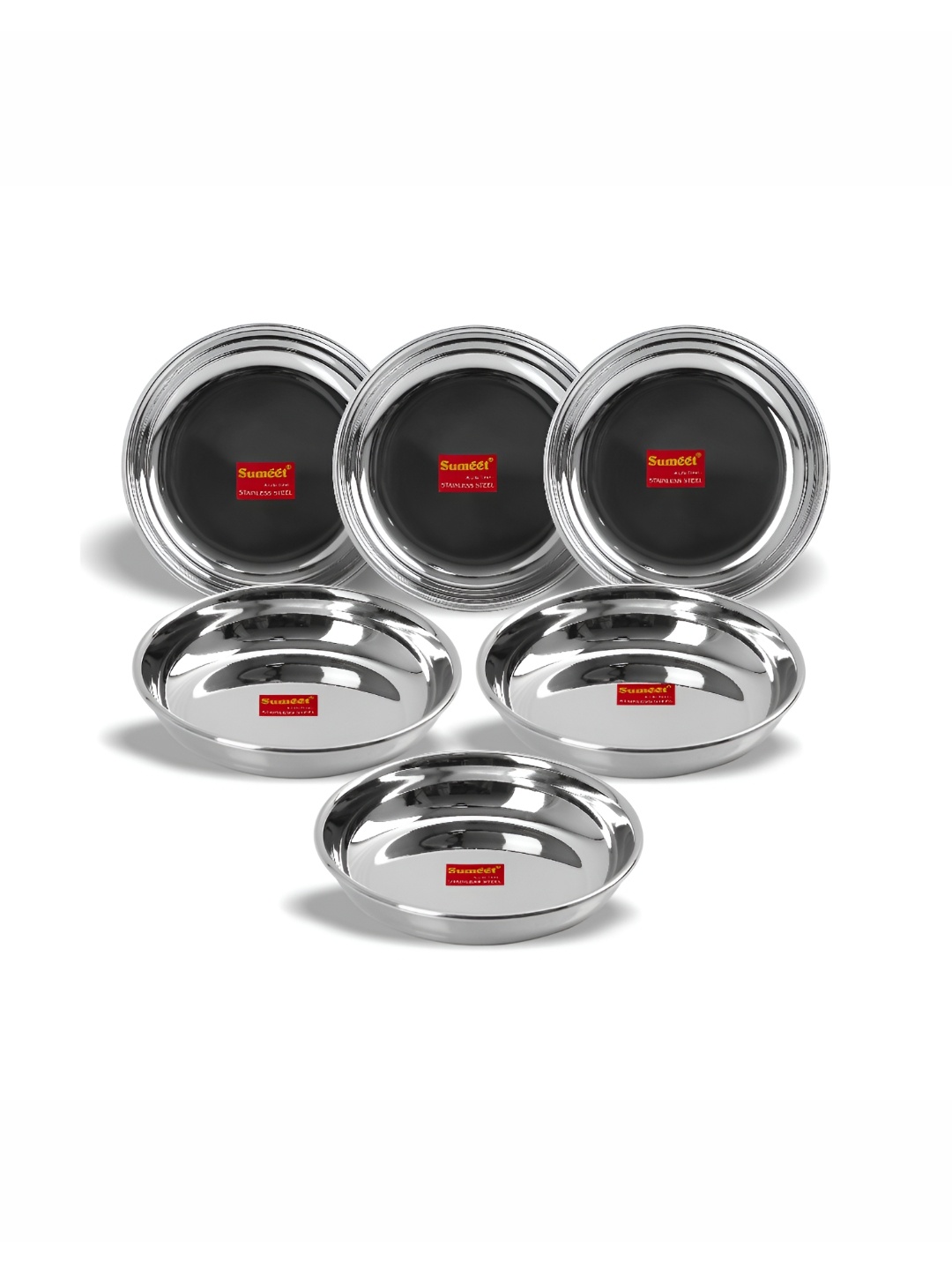

Sumeet 6 Pieces Stainless Steel Smooth Surface Plates