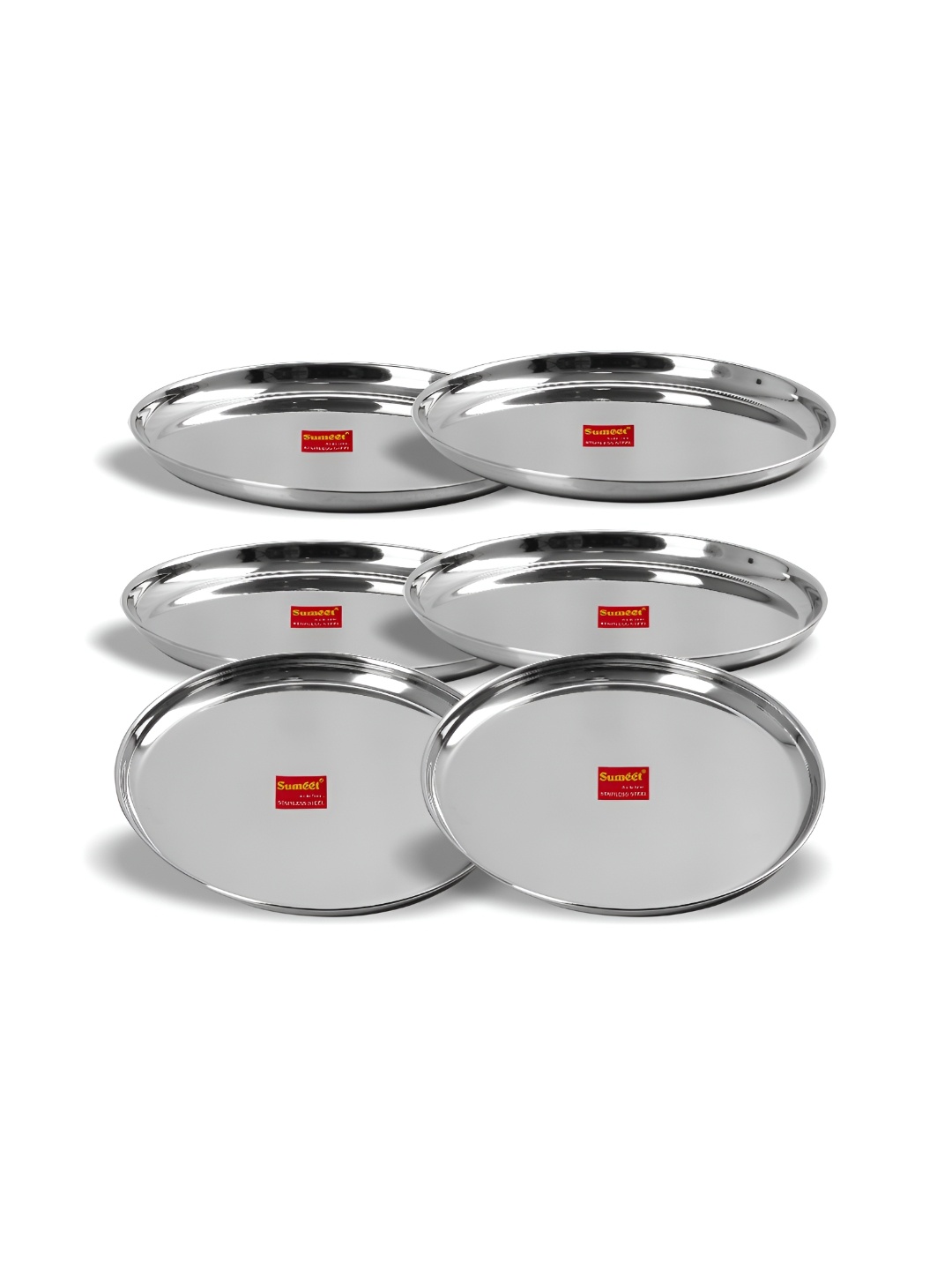 

Sumeet 6 Pieces Stainless Steel Smooth Surface Plates