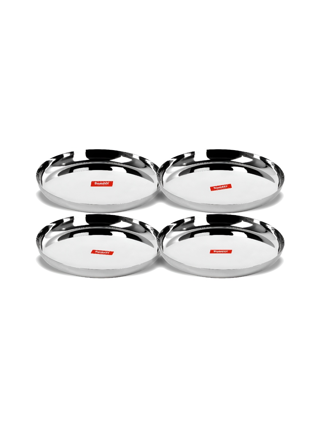 

Sumeet 4 Pieces Stainless Steel Smooth Surface Plates