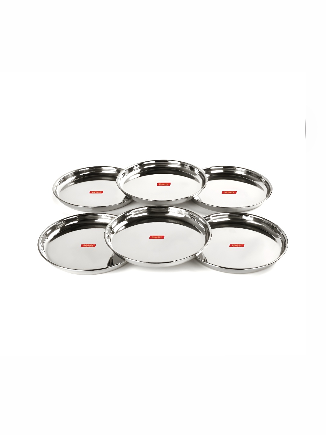 

Sumeet Steel 6 Pieces Smooth Surface Serving Plates