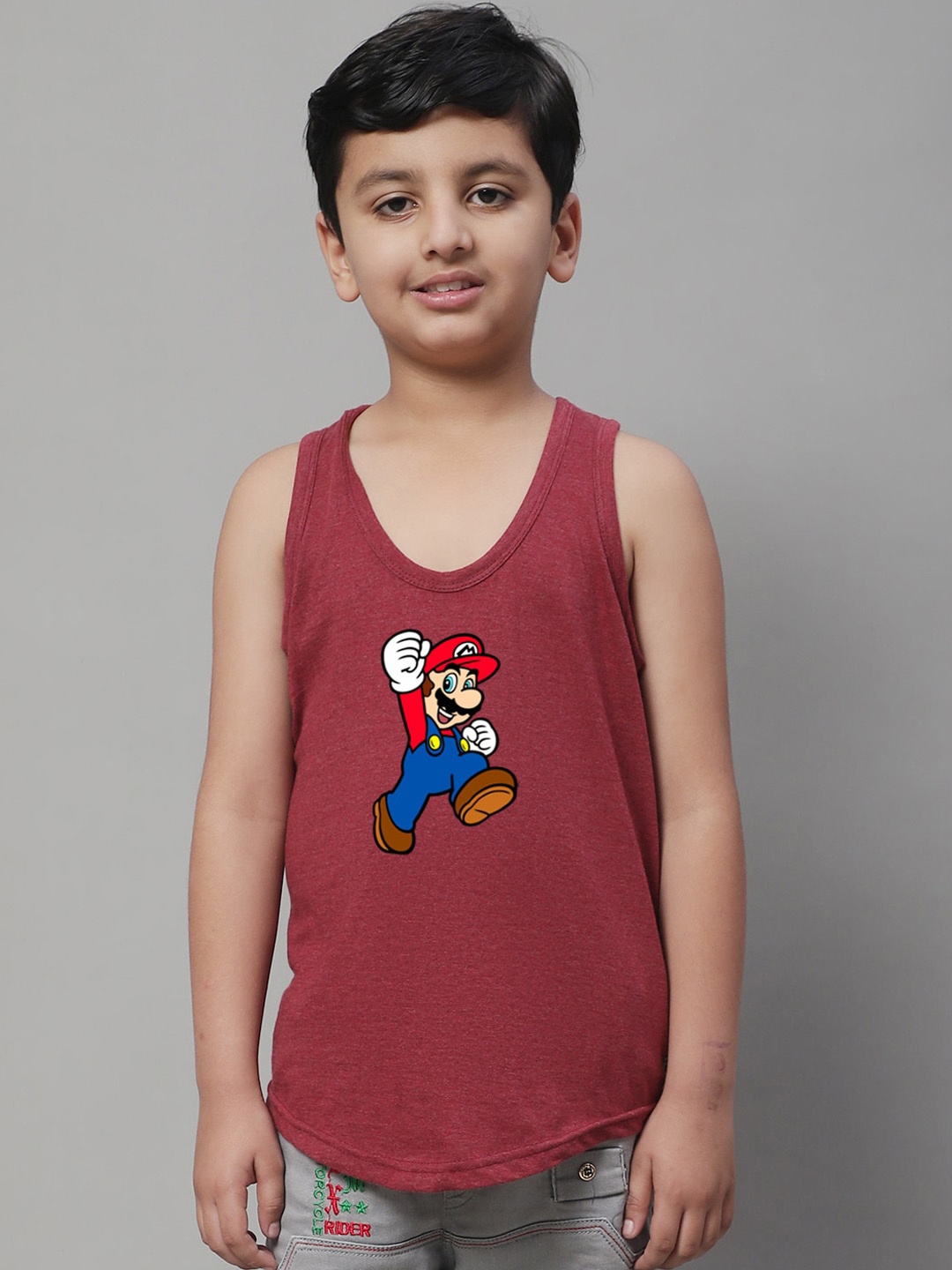 

Friskers Boys Mario Printed Pure Cotton Innerwear Vests 5KDC589-ML14-2-3Y, Maroon