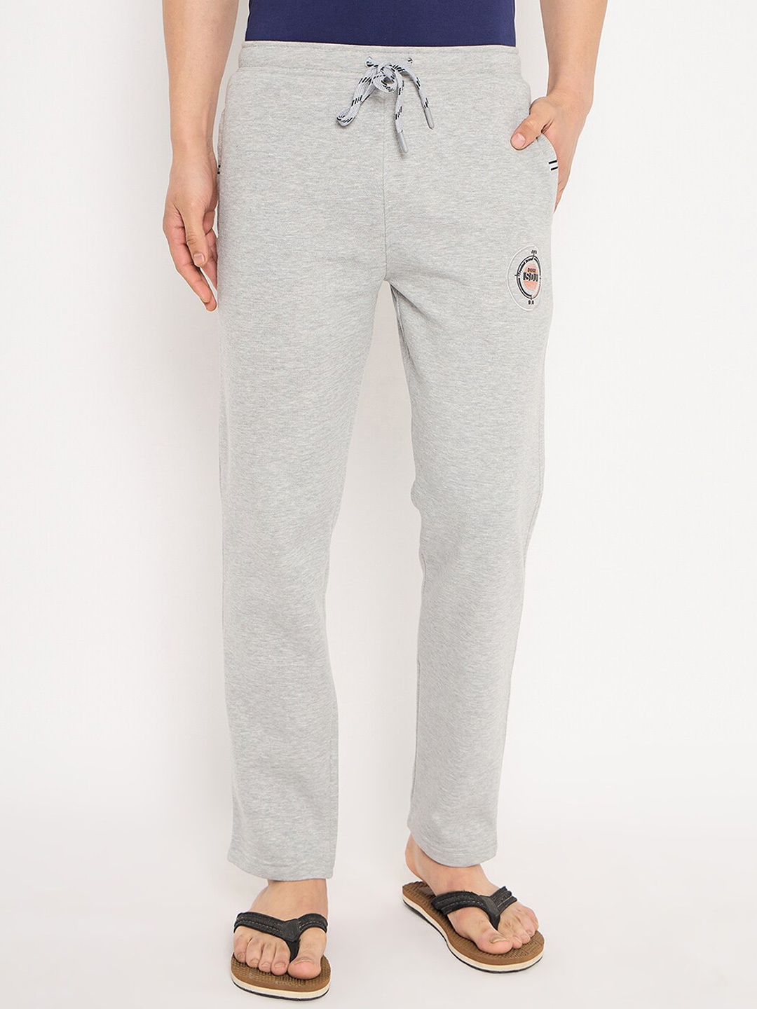 

Duke Men Mid Rise Cotton Track Pants, Grey