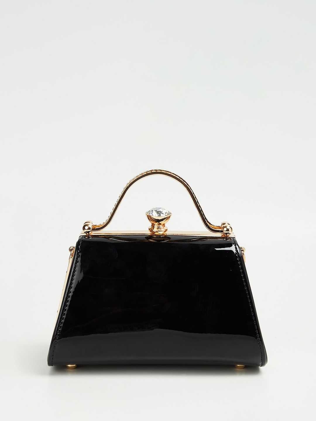 

CODE by Lifestyle Embellished Zip Detail PU Satchel, Black