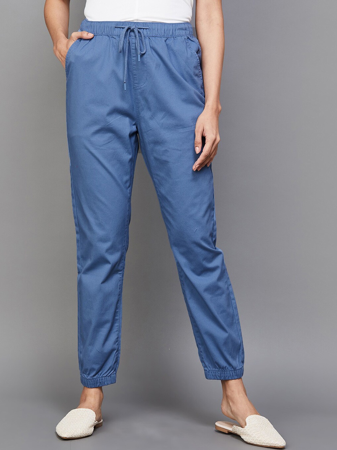

CODE by Lifestyle Women Cotton Joggers, Blue
