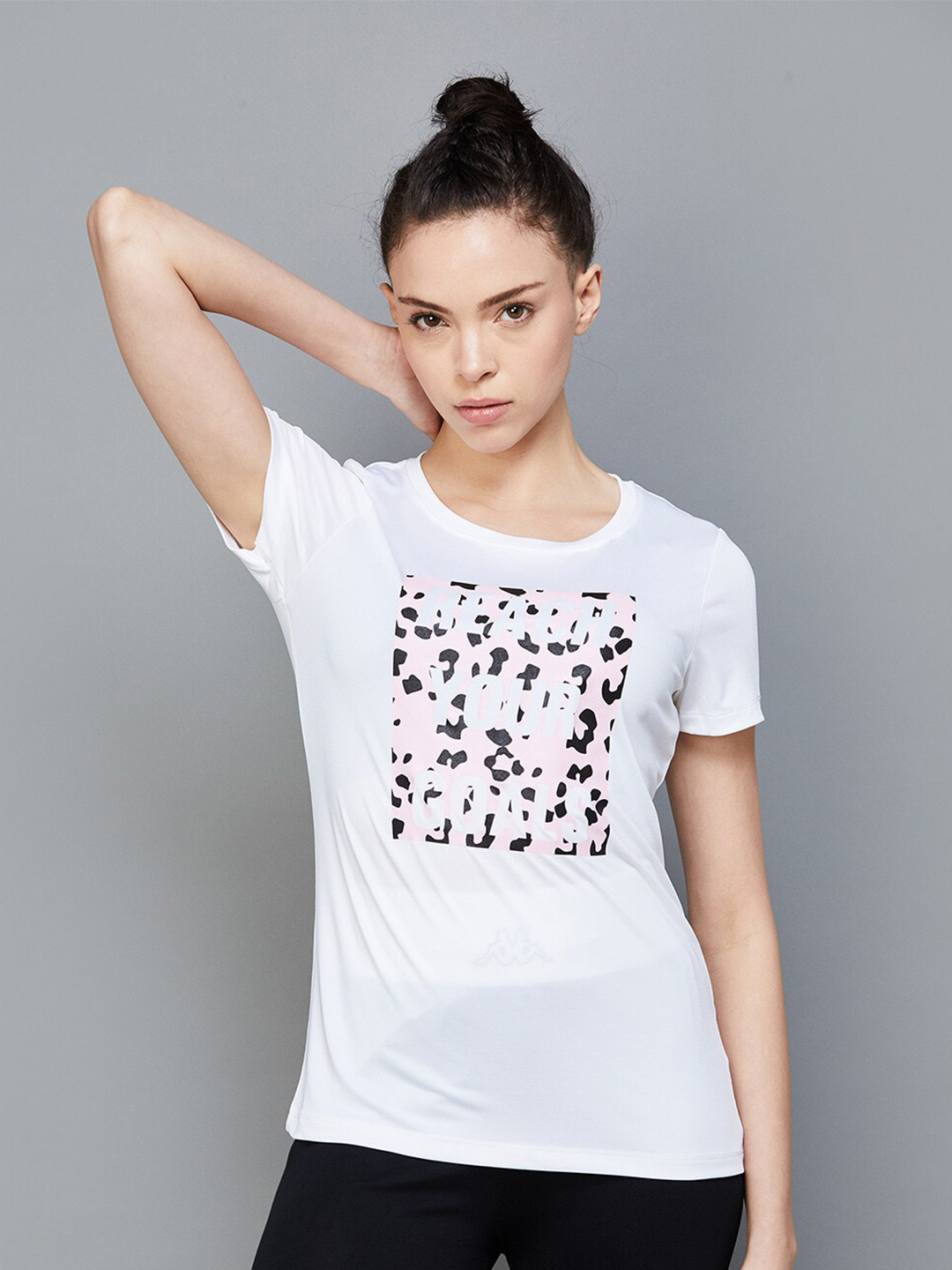 

Kappa Printed Round Neck T-shirt, White