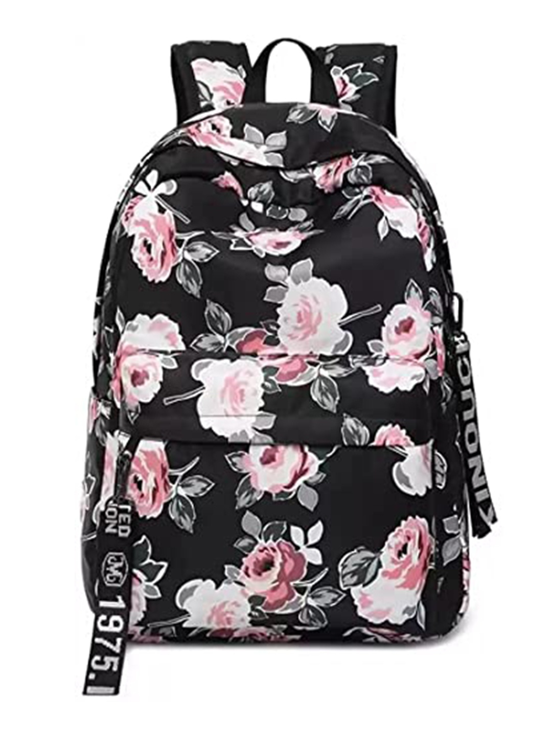 

Sangria Women Floral Printed Canvas Backpacks, Black