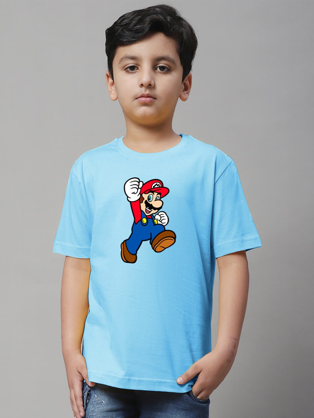 

Friskers Boys Graphic Printed Cotton T-shirt, Turquoise blue