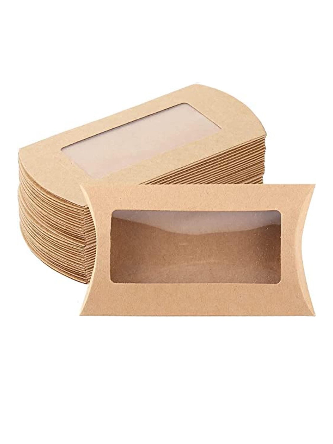 

Satyam Kraft Pack of 20 Brown Decorative Folding Paper Gift Boxes