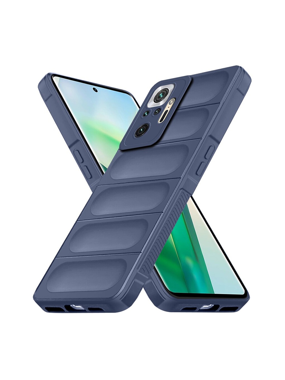 

Karwan Redmi Mi Note 10 4G Hybrid Puffer Back Case, Blue