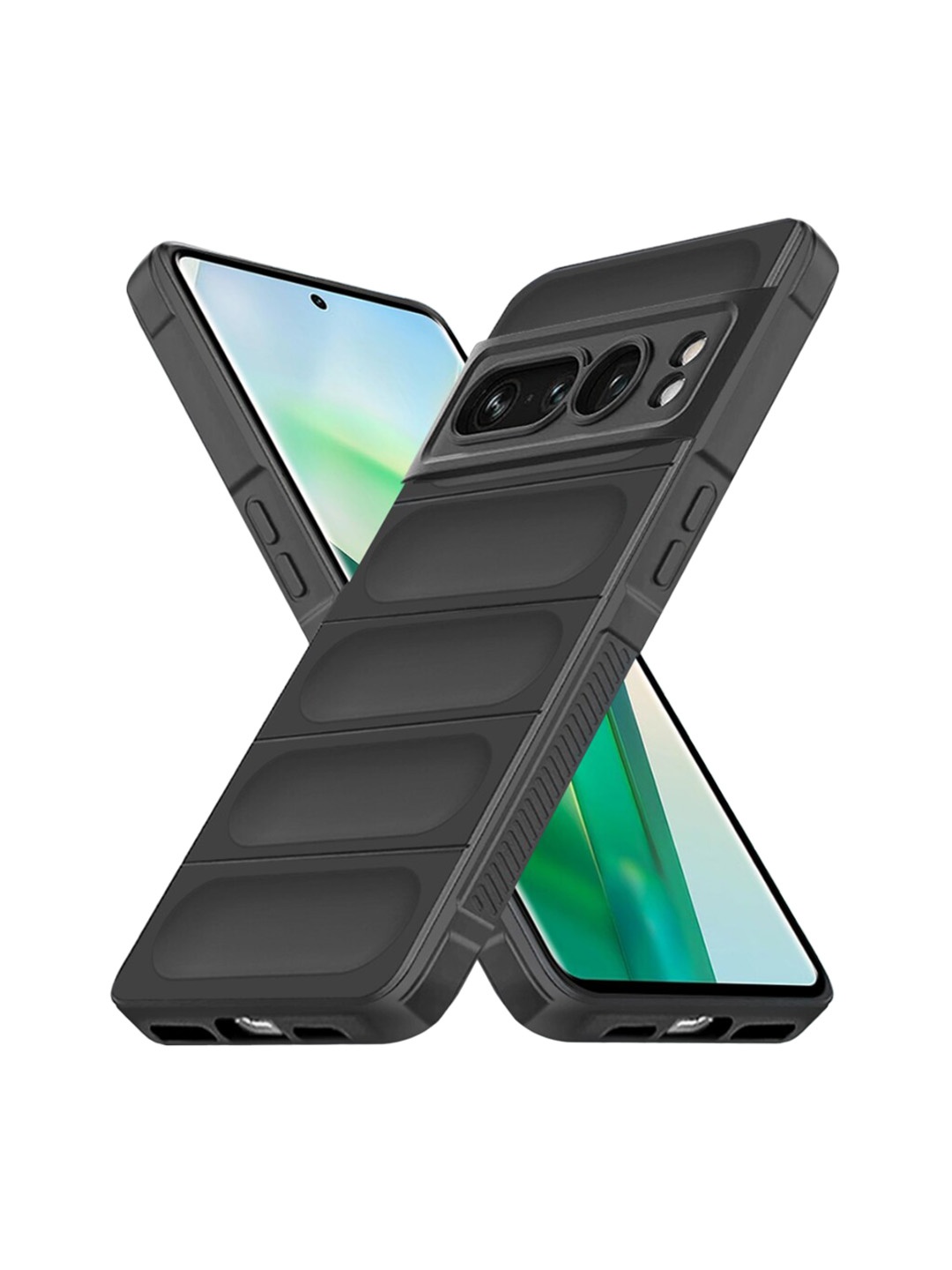 

Karwan Google Pixel 8 Pro Hybrid Puffer Back Case, Black