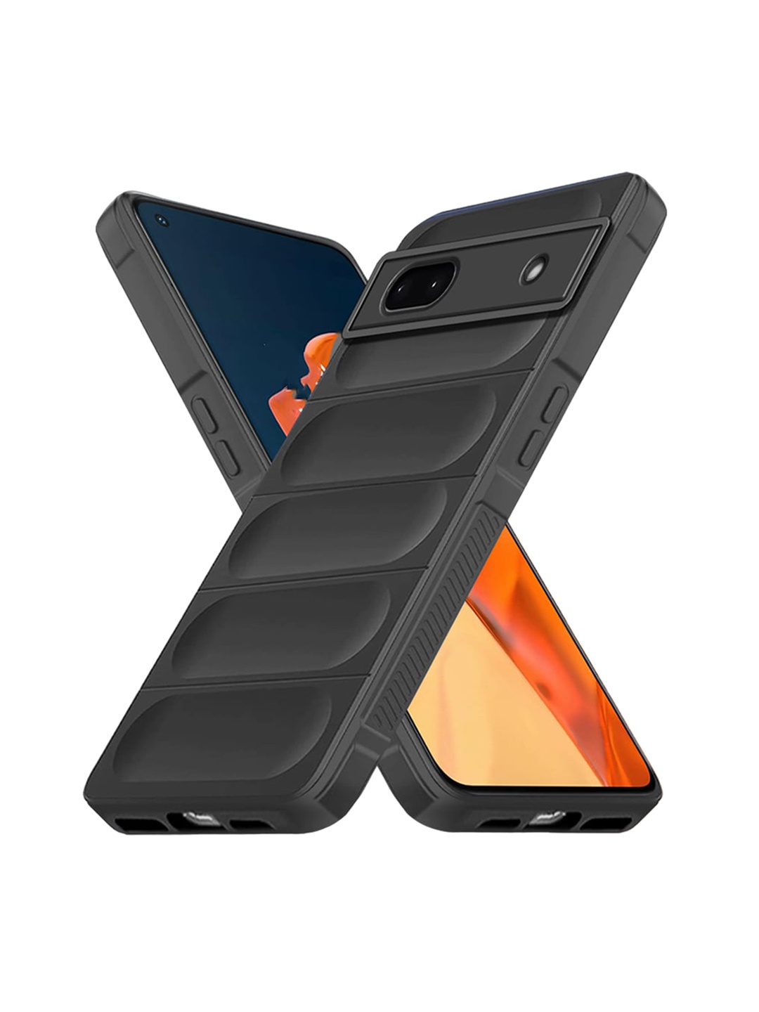 

Karwan Google Pixel 6A Hybrid Puffer Back Case, Black