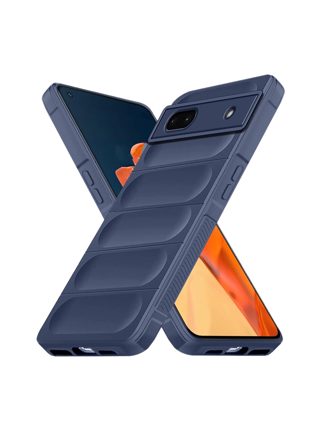 

Karwan Google Pixel 6A Hybrid Puffer Back Case, Blue