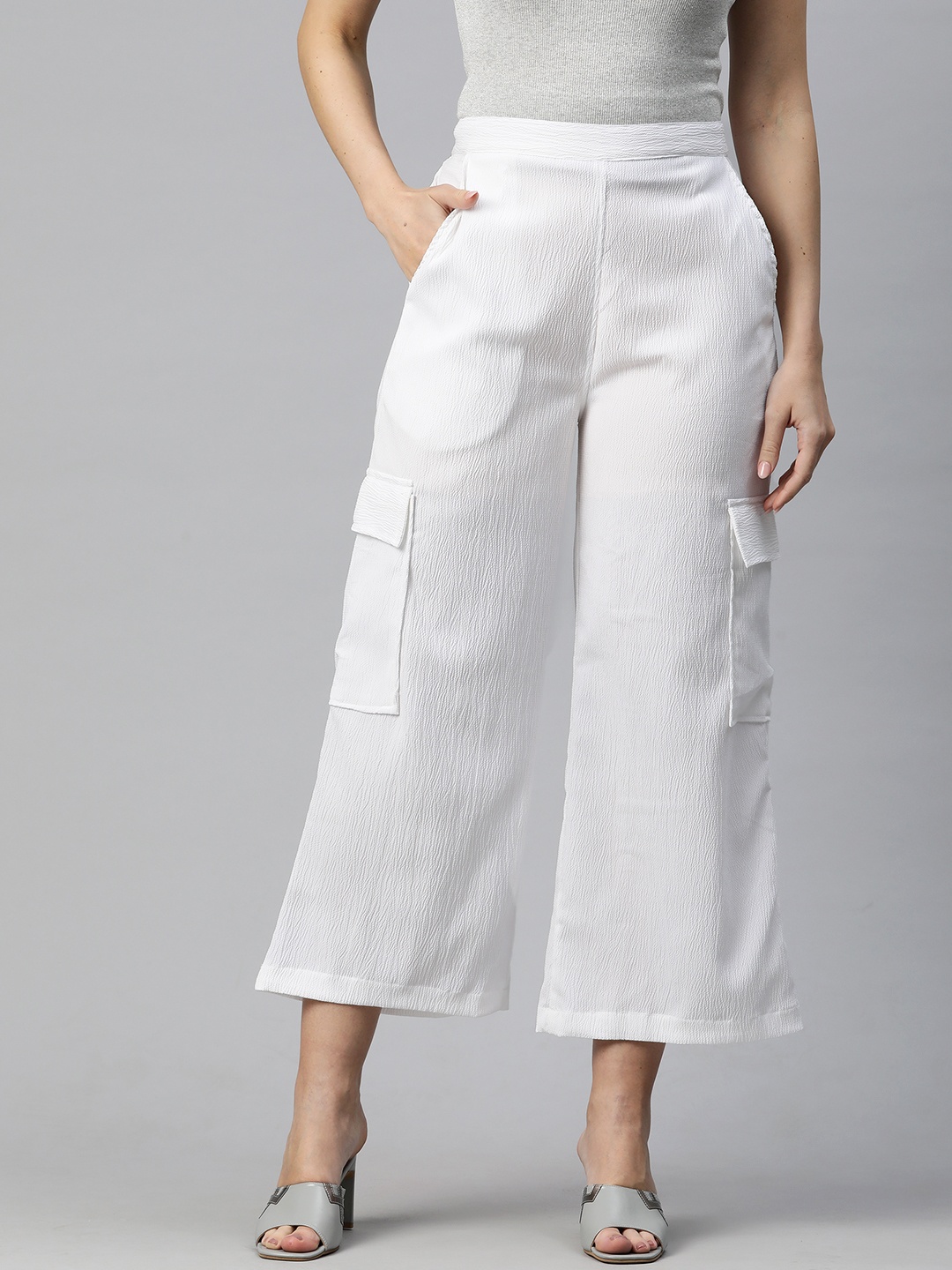 

Readiprint Women Ethnic Palazzos, White