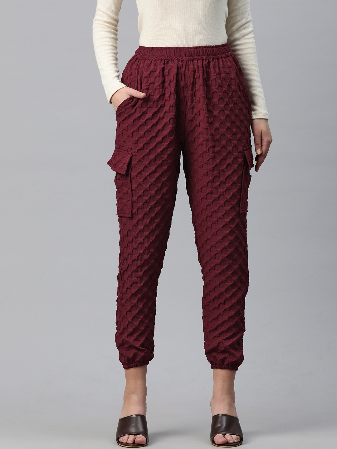 

Readiprint Women Ethnic Palazzos, Maroon