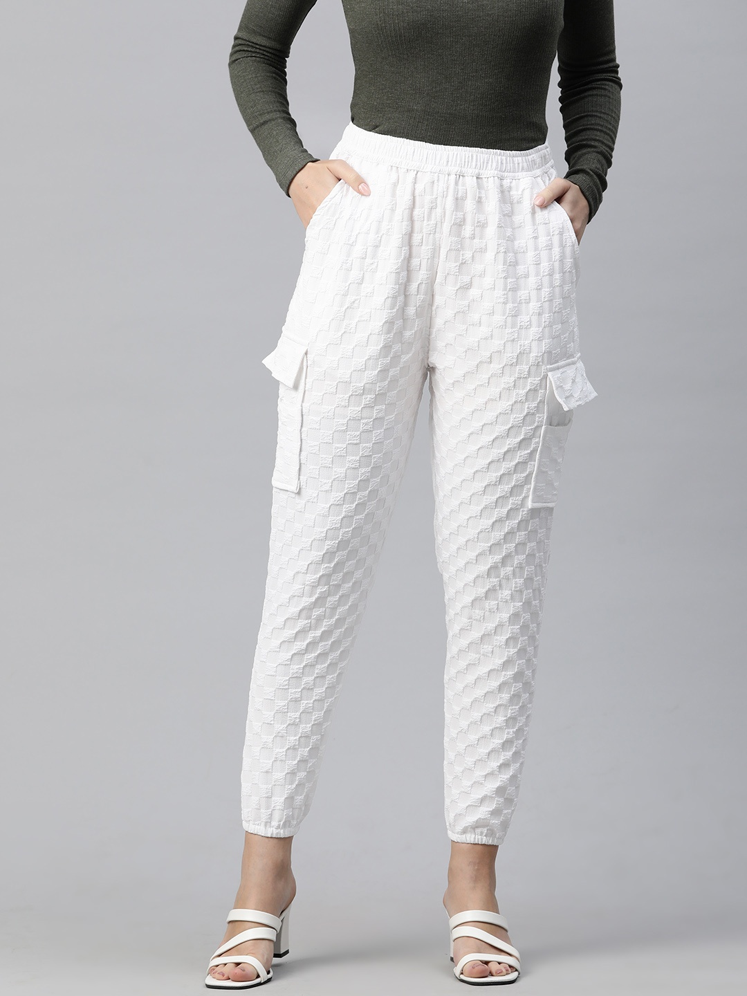 

Readiprint Women Ethnic Palazzos, White