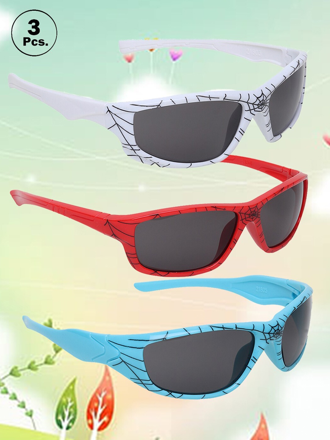 

FROGGY Set Of 3 Kids Sunglasses With UV Protected Lens FG-3Kids-SN-36, Black