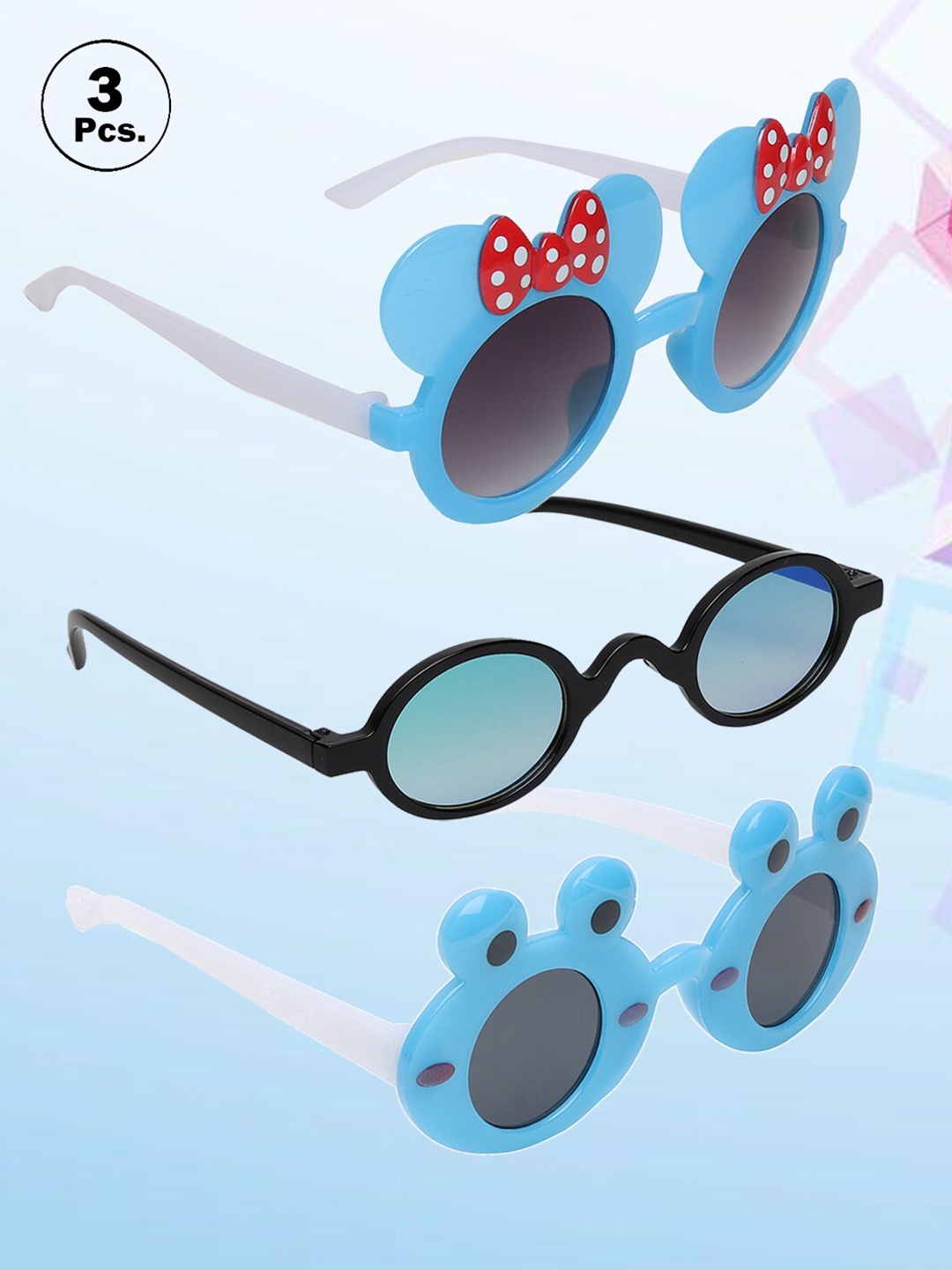 

FROGGY Set Of 3 Kids Sunglasses With UV Protected Lens FG-3Kids-SN-21, Grey