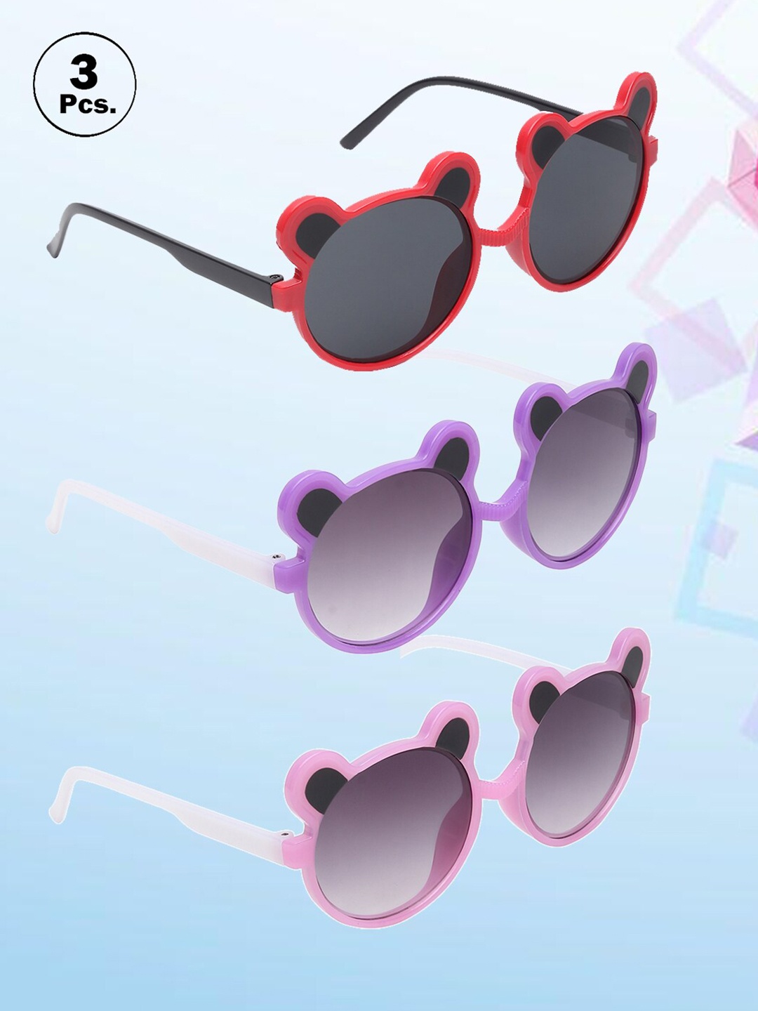 

FROGGY Kids Set of 3 Sunglasses with UV Protected Lens FG-3Kids-SN-9, Grey