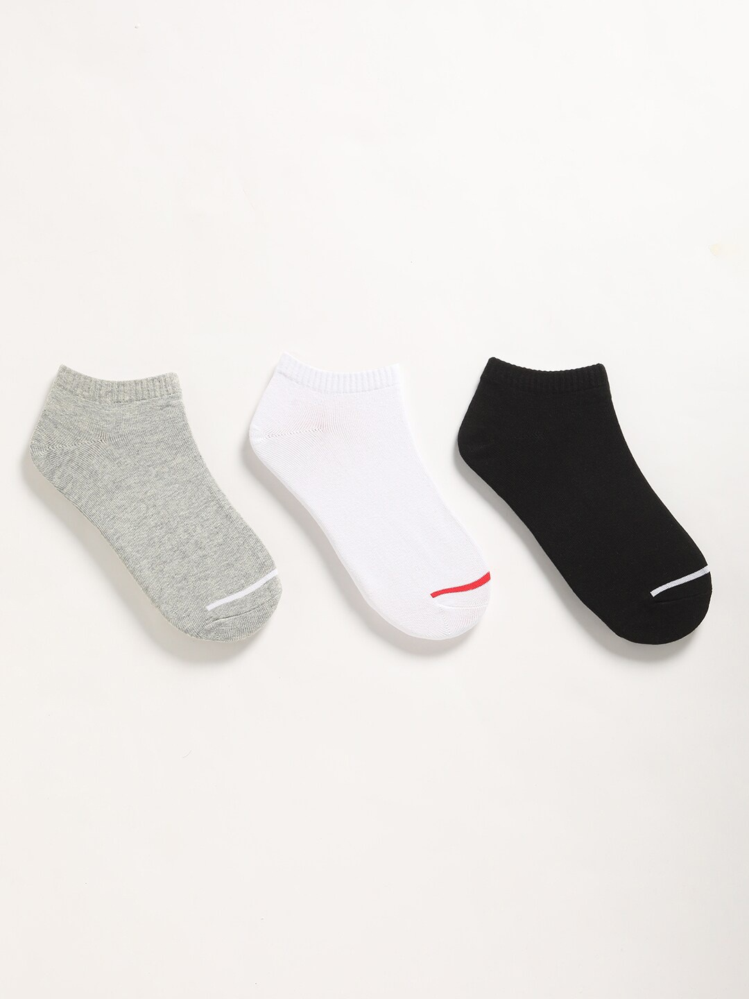 

THE BEAR HOUSE Men Pack Of 3 Assorted Ankle-Length Socks