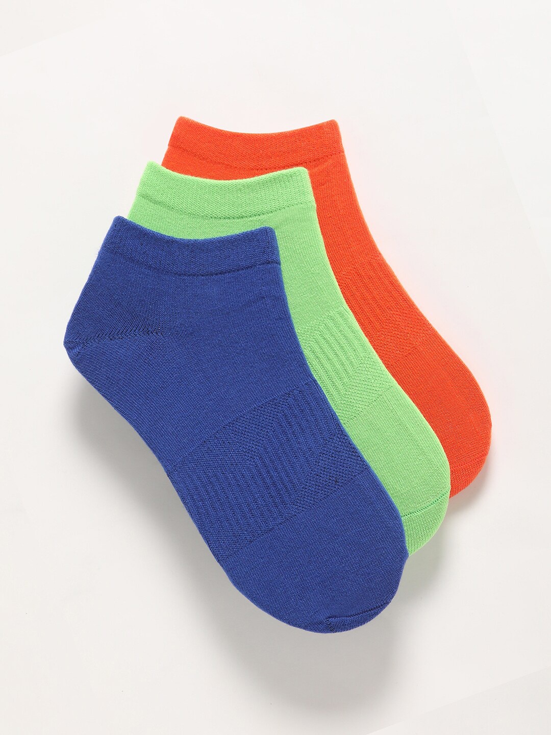 

THE BEAR HOUSE Men Pack Of 3 Ankle-Length Cotton Socks, Blue
