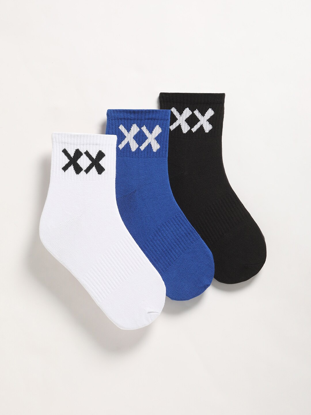 

THE BEAR HOUSE Men Pack Of 3 Assorted Patterned Above Ankle Length Socks