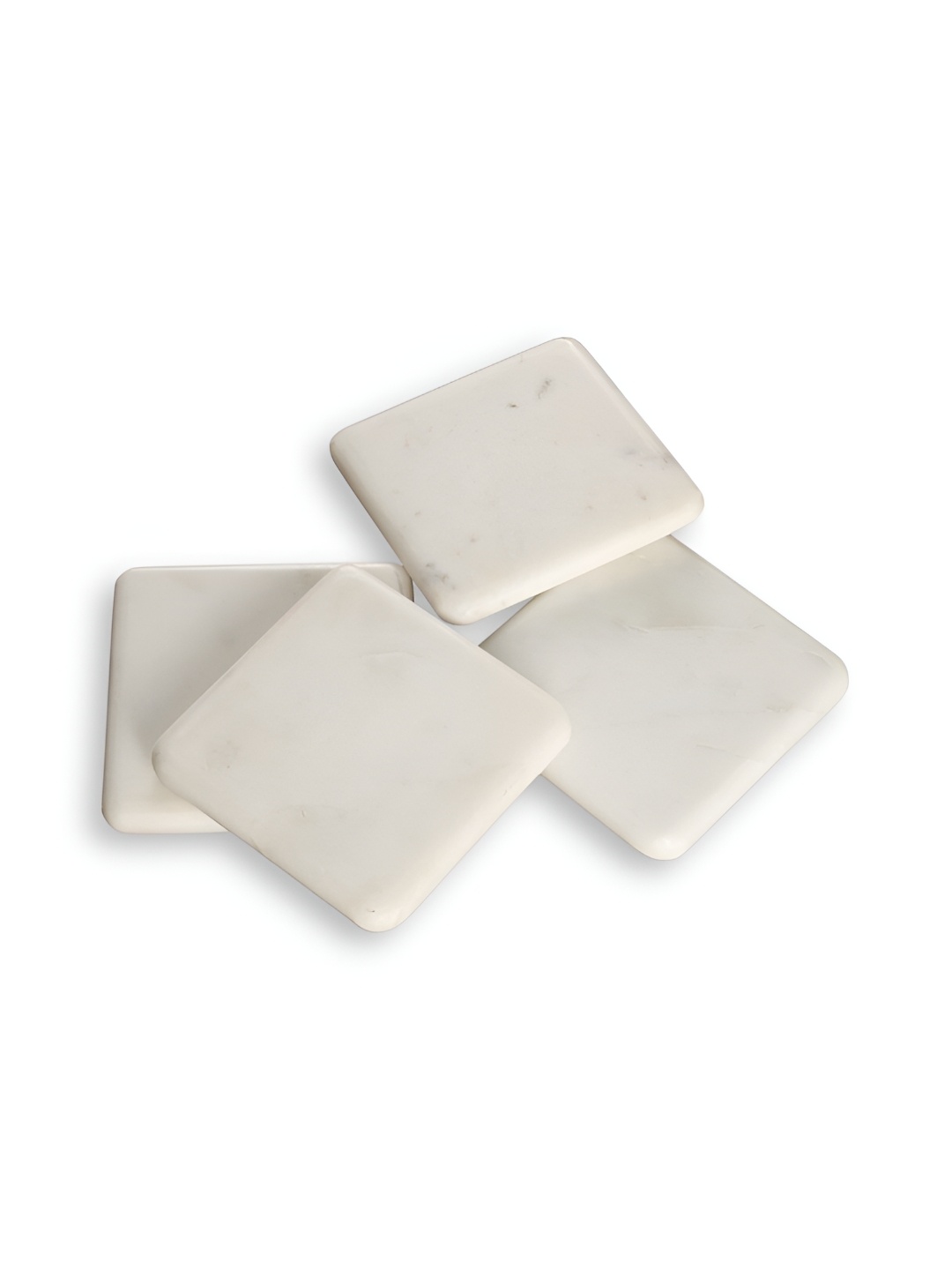 

Claymint White 4 Pieces Marble Coasters