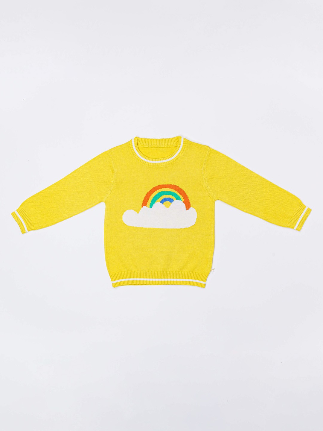 

H By Hamleys Girls Humour and Comic Printed Cotton Pullover Sweater, Yellow